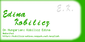 edina kobilicz business card